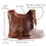 Leather Crossbody Shoulder Bag, Distressed Brown, thumbnail 5 of 5