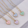 Mini Enamel Heart Initial Necklace, thumbnail 8 of 8