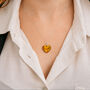 Sterling Silver Baltic Amber Heart Necklace, thumbnail 4 of 11