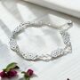 Sterling Silver Lace Link Bracelet, thumbnail 2 of 4