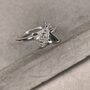 Sterling Silver Crystal Bee Ring, thumbnail 1 of 12