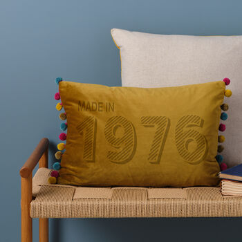 Personalised 50th Birthday Velvet Cushion, 9 of 12