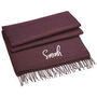 Classic Woven Scarf With Personalised Embroidered Name, thumbnail 7 of 12