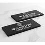 Personalised Matte Black House Sign With Raised White Lettering Lettering, thumbnail 4 of 6