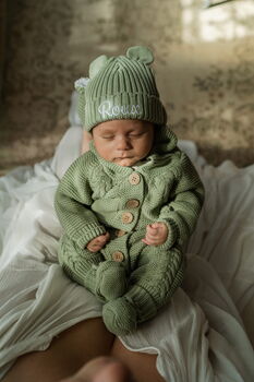 Personalised Knitted Baby Hat, 4 of 7