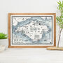 Map Of Isle Of Wight Signed Print, thumbnail 3 of 3