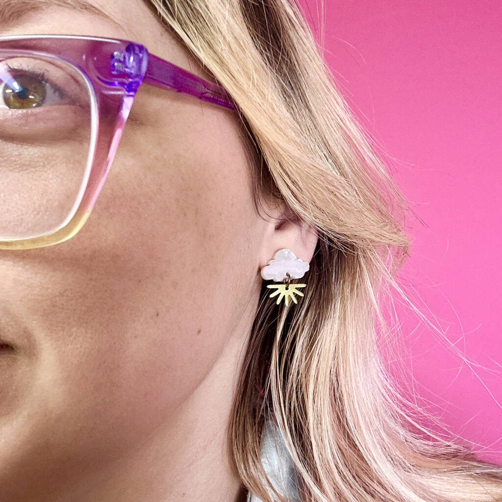 Sunshine Dangle Stud Earrings, 1 of 5