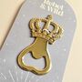 Gold Tone Crown Novelty Bottle Opener, thumbnail 2 of 3