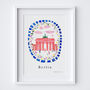 Brandenburg Gate Poster Berlin City Scene Art Print, thumbnail 7 of 7