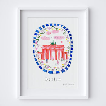 Brandenburg Gate Poster Berlin City Scene Art Print, 7 of 7