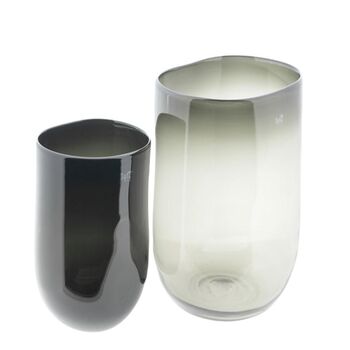 Oval C Vase Smoke Glass By Dut Z, 4 of 5