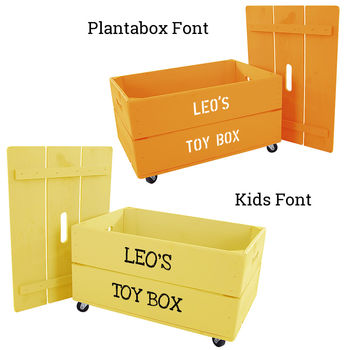 Personalised Wooden Storage Toy Box, 7 of 8