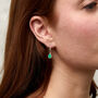 Barcelona Sterling Silver Birthstone Hook Earrings, thumbnail 3 of 6