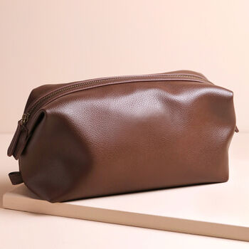 Men's Vegan Leather Wash Bag, 5 of 7