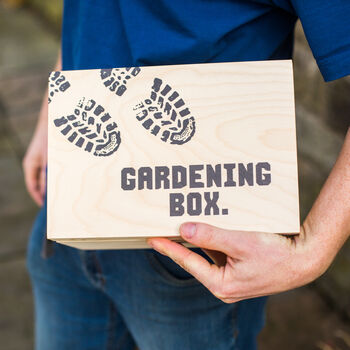 Personalised Gardening Storage Box With Lift Off Lid, 3 of 8