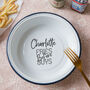 Personalised Fries Before Guys Enamel Bowl, thumbnail 1 of 5