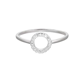 O Circle Halo Ring, Rose Or Gold Vermeil 925 Silver, 3 of 10