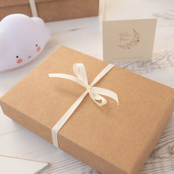 Luxury Cream Bobble Hat And Cardigan Baby Gift Box, 4 of 11