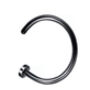 Black Titanium Open Nose Ring | Black Nose Hoop, thumbnail 2 of 12