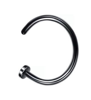 Black Titanium Open Nose Ring | Black Nose Hoop, 2 of 12