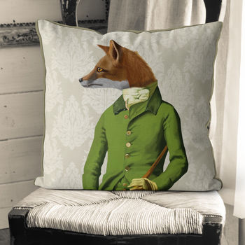 Fox In Green Decorative Cushion, 3 of 5