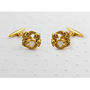 Rose Halo Cufflinks Gold/Silver/Rose Gold, thumbnail 1 of 8