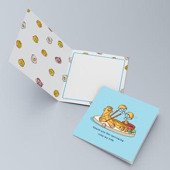 Cute Spring Rolls Greetings Card, 2 of 9