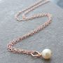 14 Ct Rose Gold Filled Metal And Pearls Jewellery Set, thumbnail 9 of 12