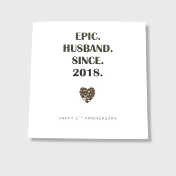 6th Wedding Anniversary Card Iron Epic Card, 2 of 4