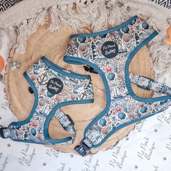 Shipwrecked Nautical Dog Harness With Optional Set, 2 of 11