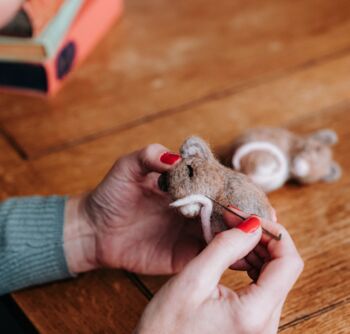 Sleepy Mice Needle Felting Craft Kit, 4 of 4