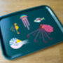 Splendid Sea Creatures Large Wooden Tea Tray, thumbnail 3 of 6