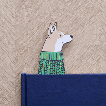 Corgi Dog Bookmark Personalisation Available, 3 of 7