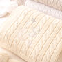 Personalised White Baby Blanket – Moon And Stars Initial Embroidery, thumbnail 3 of 11