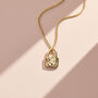 Confetti Birthstone Padlock Charm Necklace, thumbnail 5 of 9