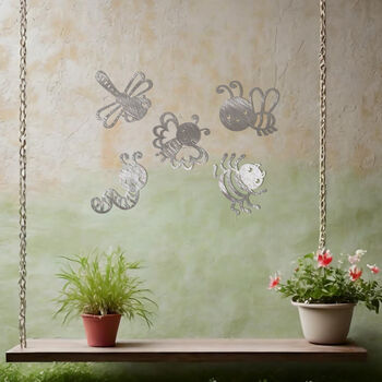 Insect Wall Art Set For Garden And Kids Decor Idea, 6 of 10