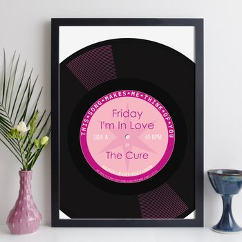 Personalised Music Print For Her Favourite Song, 8 of 12