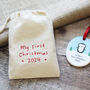 Personalised Baby's First Christmas Ceramic Decoration, thumbnail 8 of 8