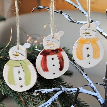 Snowman Christmas Tree Decorations, 4 of 7