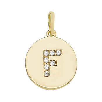 Round Cz Initial Pendant, 6 of 12