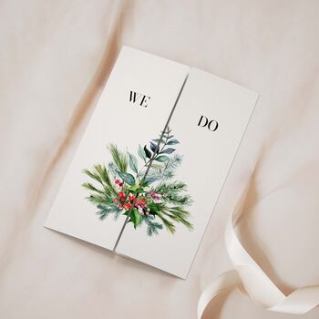 Winter Wedding Gatefold Invitations, 2 of 5