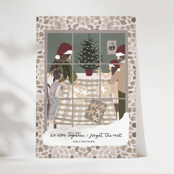 Family Togetherness Cottage Christmas Card, 2 of 2