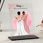 Personalised Pink Brush Bridesmaid Proposal Illustration Plaque, thumbnail 1 of 4