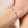 Multicoloured Semi Precious Beaded Bracelet With Freshwater Pearl, thumbnail 2 of 4