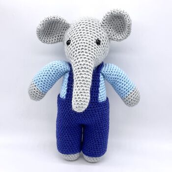 Handmade Crochet Elephant Soft Toy, 2 of 2