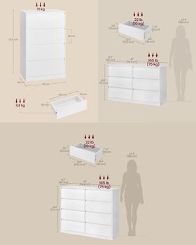 Chest Of Drawers Storage Dresser Unit, 2 of 5