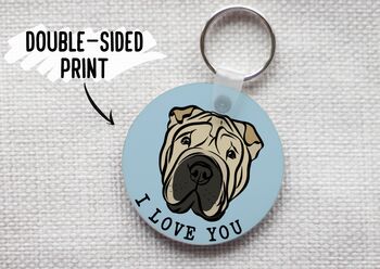 Shar Pei Face Keyring, 3 of 6