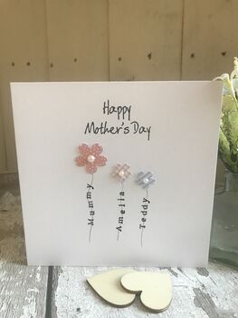Personalised Mothers Day Flower Card, 4 of 7