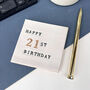 21st Black And Gold Birthday Card, thumbnail 3 of 4