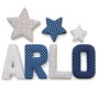 Navy And Grey Full Name Fabric Letters, thumbnail 2 of 6